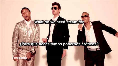 blurred lines lyrics español